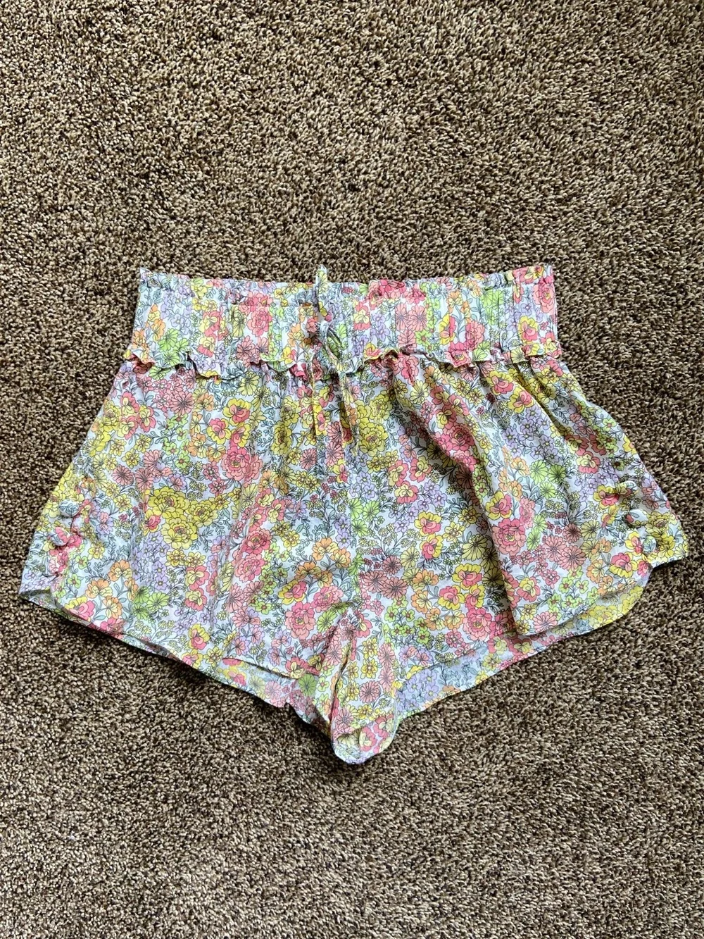 For Love & Lemons Esme Cotton High rise Floral Shorts Women's Size XS